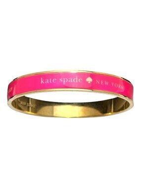 Kate Spade New York “Live Colorfully” Pink Enamel Bangle Bracelet